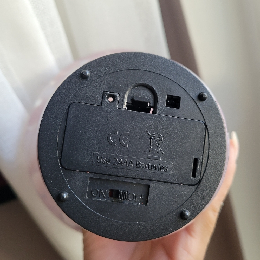 Home Decor Blush Pink & White Confetti Deco Glass Mushroom Lamp Light Up 6 - Picture 4 of 16